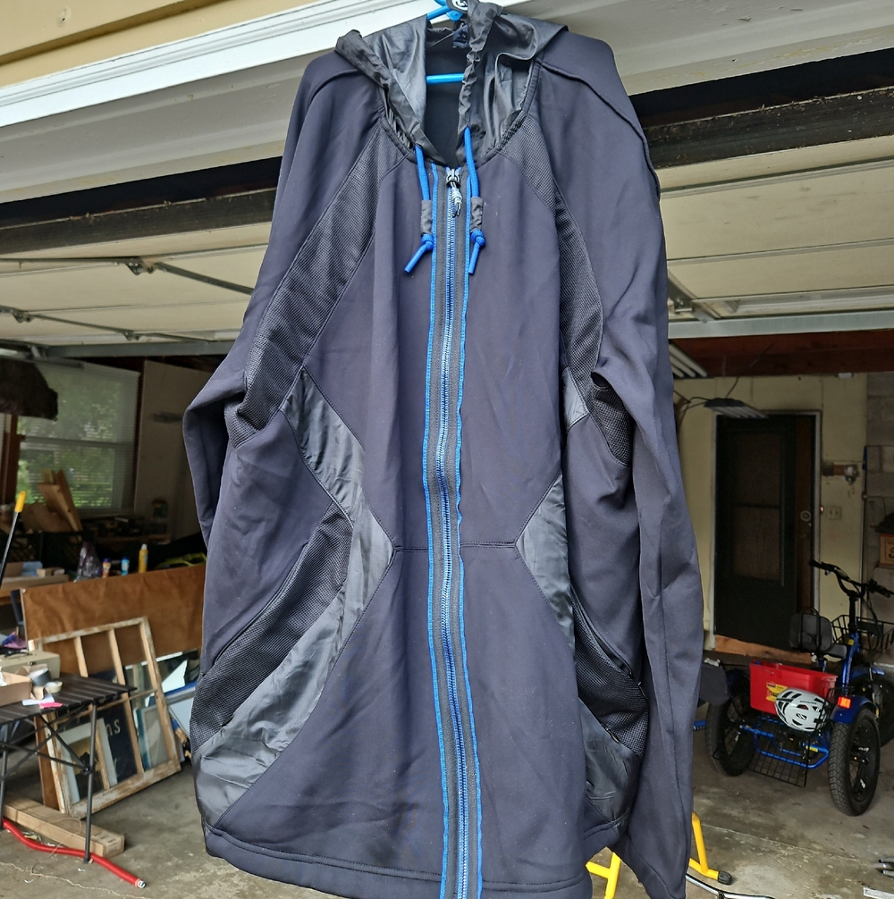 PXG Black Hooded Performance Jacket with Blue Zip